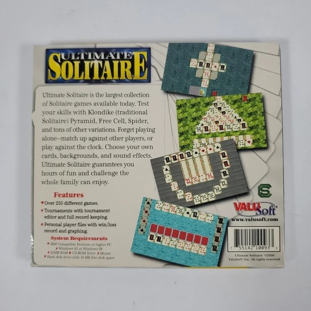 Ultimate Solitaire Over 250 different games CD ROM